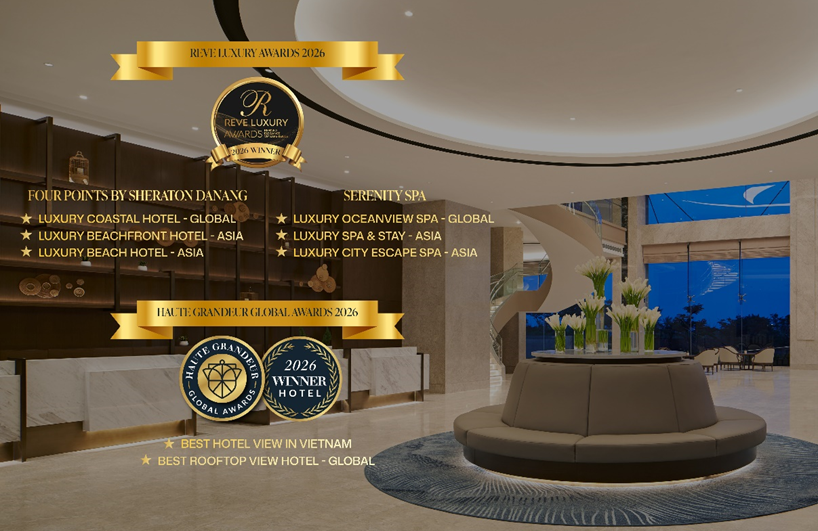 Four Points by Sheraton Danang được vinh danh với 8 giải thưởng