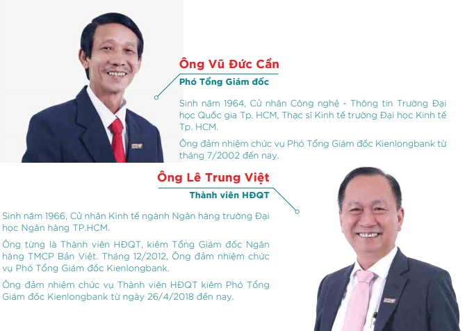 Kienlongbank tái bổ nhiệm 2 Phó Tổng Giám đốc