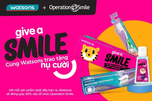 Watsons và Operation Smile khởi động chiến dịch “Give A Smile” tại Việt Nam 