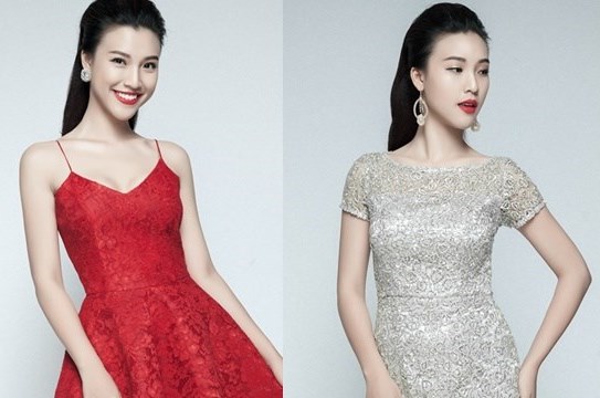 MC Hoàng Oanh gợi cảm với mốt váy khoét cổ sâu