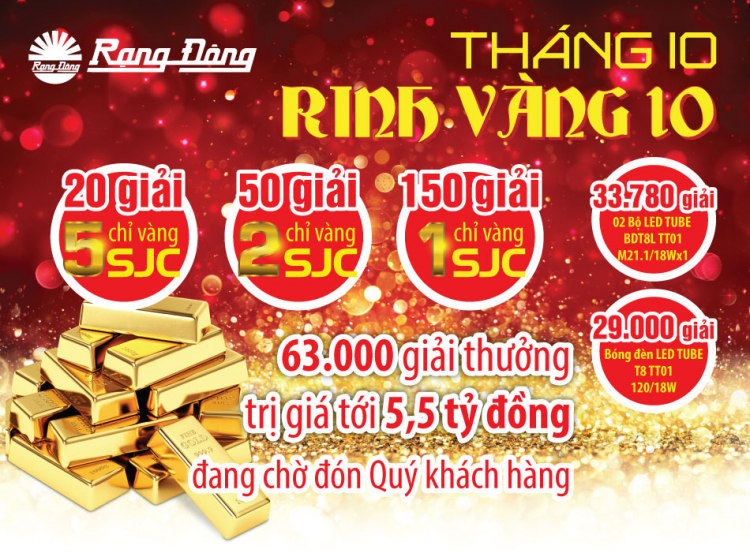 Khuyến mại khủng "Tháng 10 - Ring vàng 10"