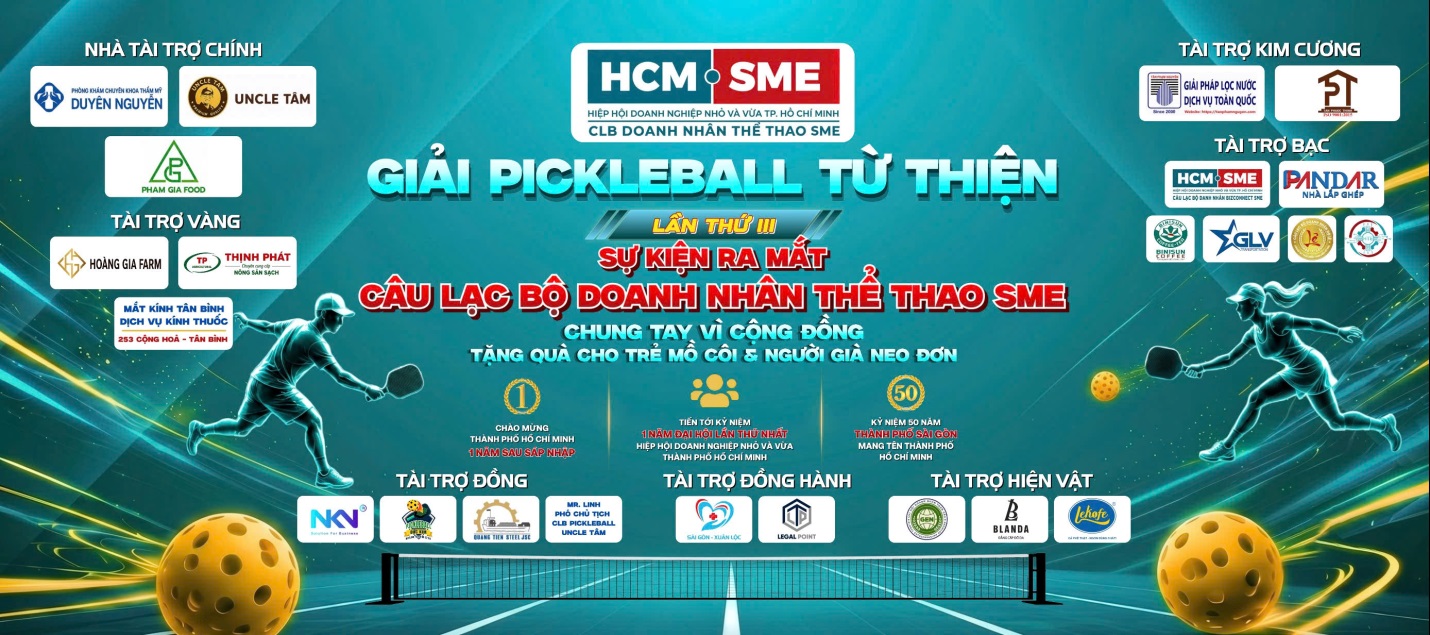 Lễ Ra mắt CLB Doanh nhân Thể thao SME kết hợp Giải Pickleball Từ thiện lần III.