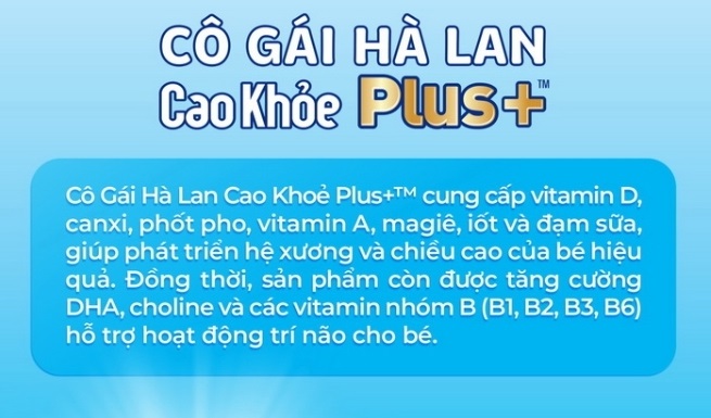 Ra mắt sản phẩm  Cô Gái Hà Lan Cao Khoẻ Plus+