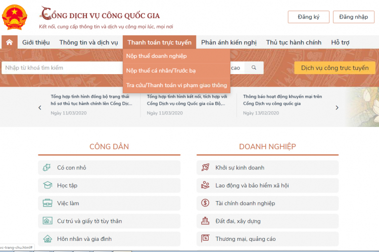 VietinBank cung cấp Giải pháp thanh toán trên Cổng Dịch vụ công Quốc gia