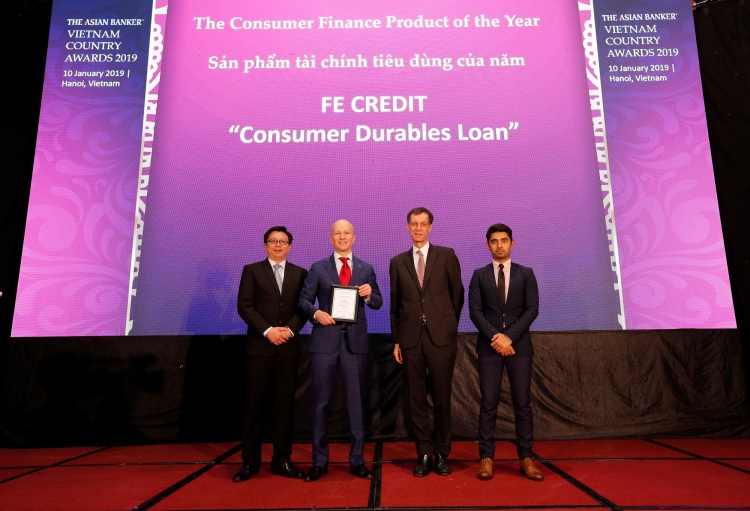 The Asian Banker vinh danh FE Credit ở hạng mục “Sản phẩm tài chính tiêu dùng xuất sắc nhất”