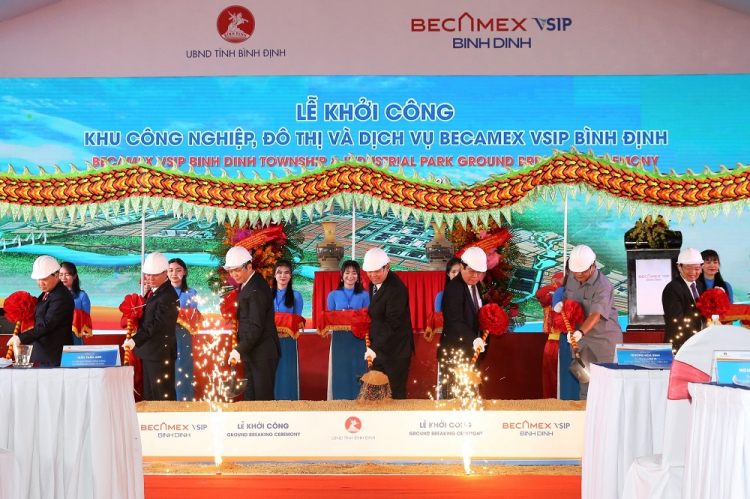 Bình Định: Khởi công khu công nghiệp Becamex VSIP Bình Định