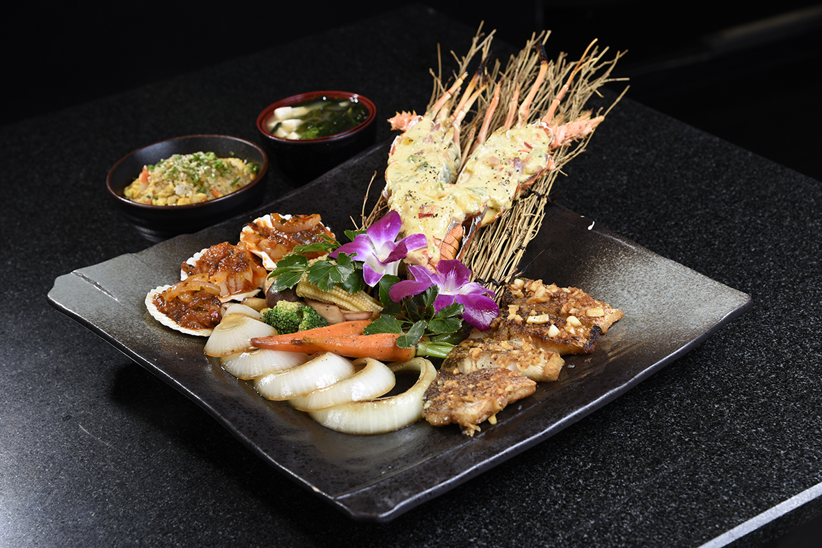 Combo Teppayaki ba loại hải sản