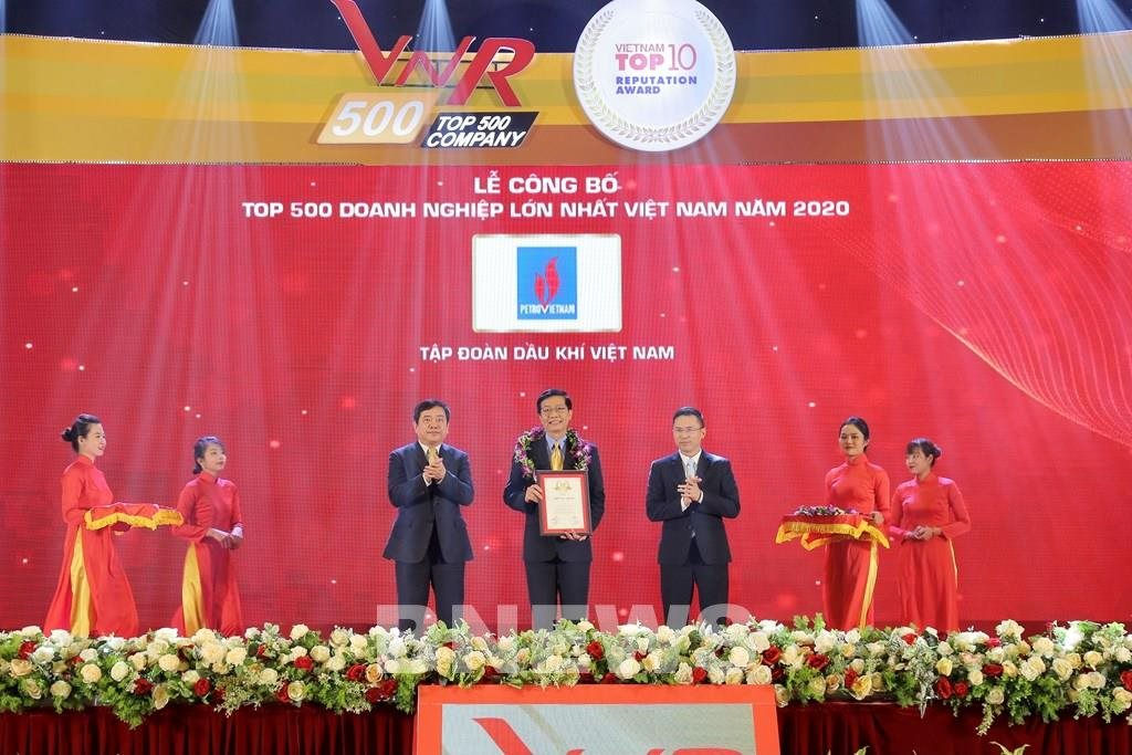 PVN năm thứ 10 liên tiếp nằm trong Top 3 doanh nghiệp lớn nhất Việt Nam