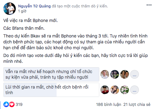 CEO Nguyễn Tử Quảng tiết lộ Bphone 4 dự kiến ra mắt trong tháng 3, camera ứng dụng “nhiếp ảnh điện toán” - chụp được khoảnh khắc “vô hình” mà máy cơ cũng bó tay