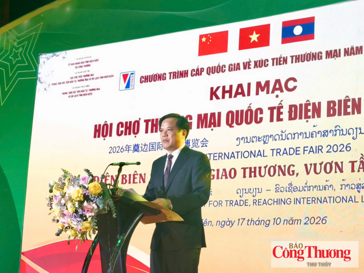 Phó Chủ tịch Thường trực UBND tỉnh Điện Biên Lò Văn Cương phát biểu khai mạc.