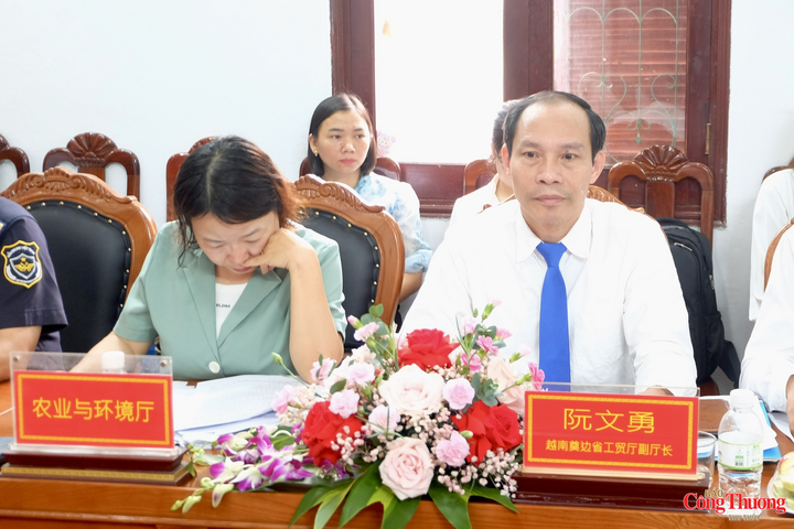 Ông Nguyễn Văn Dũng, Phó Giám đốc Sở Công Thương tỉnh Điện Biên phát biểu tại buổi làm việc.