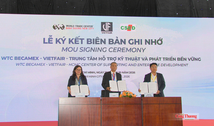 WTC Becamex, Trung tâm Hỗ trợ Kỹ thuật và Phát triển Bền vững (Sở Công Thương TP. Hồ Chí Minh), Hội Mỹ nghệ và Chế biến gỗ TP. Hồ Chí Minh (HAWA) và Công ty Cổ phần Hội chợ Triển lãm và Quảng cáo Việt Nam (VIETFAIR) ký kết các biên bản ghi nhớ hợp tác (MOU).