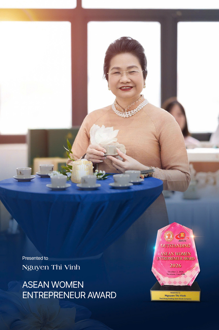 Tiến sĩ Nguyễn Thị Vinh là một trong 9 nữ doanh nhân Việt Nam nhận Giải thưởng Nữ doanh nhân ASEAN xuất sắc năm 2026.