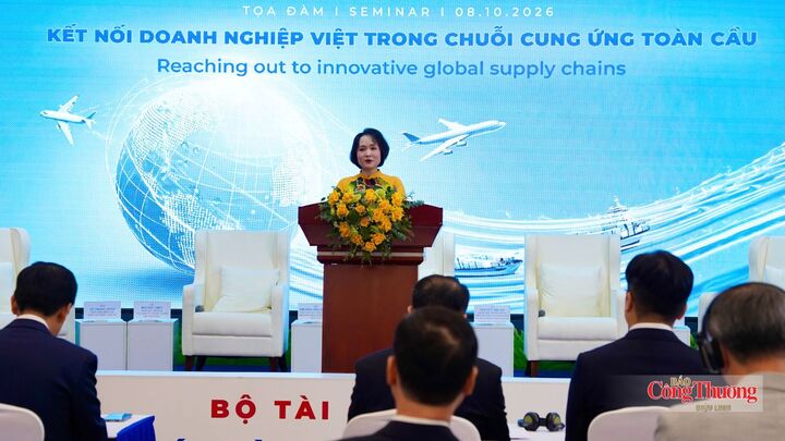 Tọa đàm “Kết nối doanh nghiệp Việt trong chuỗi cung ứng toàn cầu”.