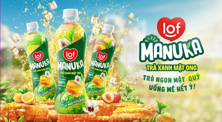 Điểm nhấn cốt lõi của Trà xanh mật ong Lof Manuka chính là sự hiện diện của mật ong Manuka 100% nguyên chất